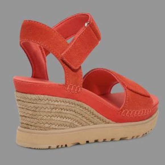 NWT - UGG Women's Ileana Strap Wedge Sandal, RED Pepper, 8 - Picture 2 of 8